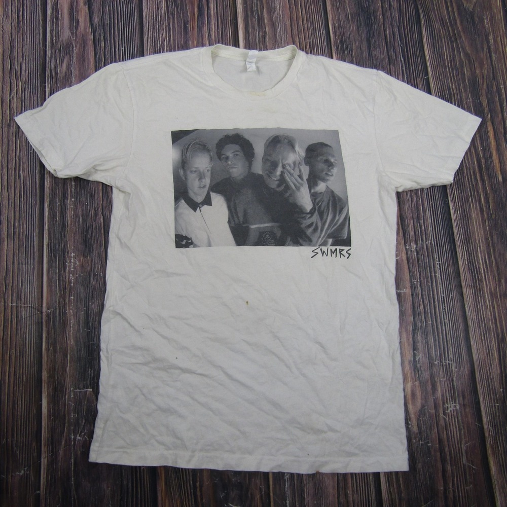 Next Level Apparel SWMRS Band Shirt Mens Medium White Photo Graphic Music Tee